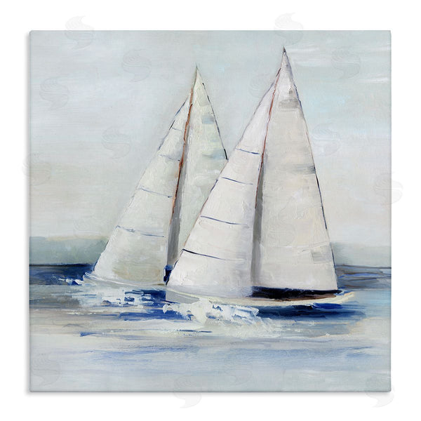 stupell industries Sally Swatland | Sailboats Coastal Waves Splashing Wall Art