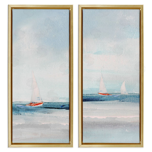 Stupell Industries Sally Swatland | Sailboats Near Shoreline Wall Art