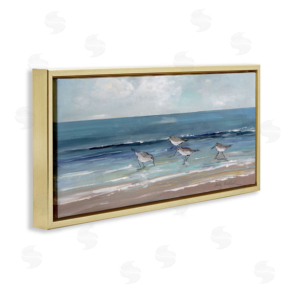 Stupell Industries Sally Swatland | Sandpipers With Cloudy Sky Wall Art