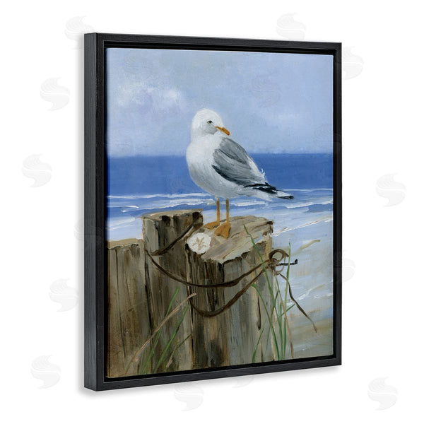 Stupell Industries Sally Swatland | Seagull Sand Dollar On Soft Nautical Beach Post Wall Art