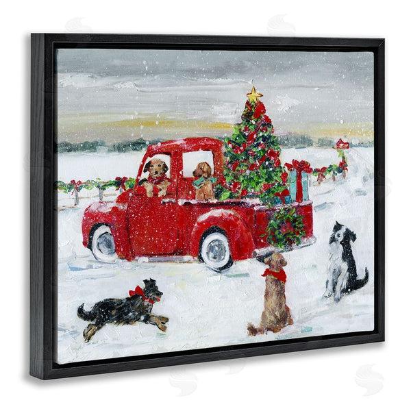 Stupell Industries Sally Swatland | Seasonal Truck With Dogs