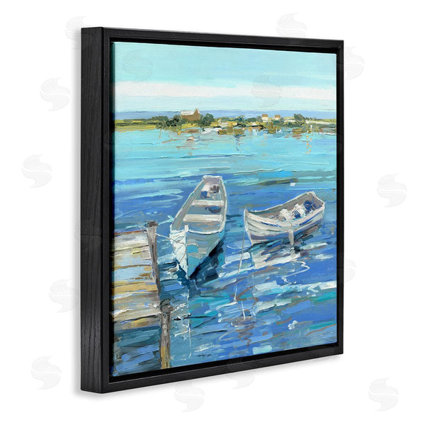 Stupell Industries Sally Swatland | Serene Rowboats At Dock