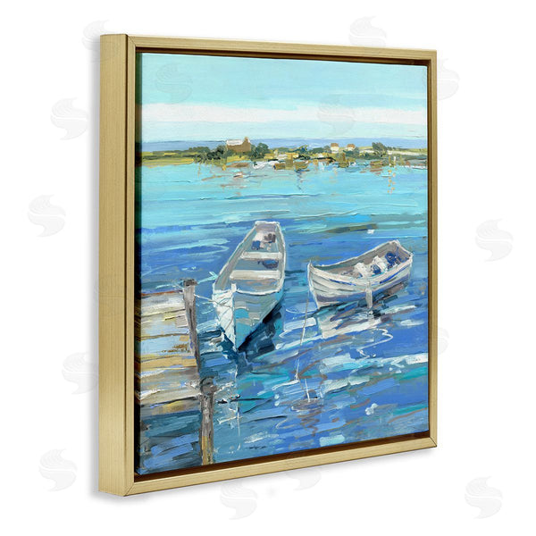 Stupell Industries Sally Swatland | Serene Rowboats At Dock