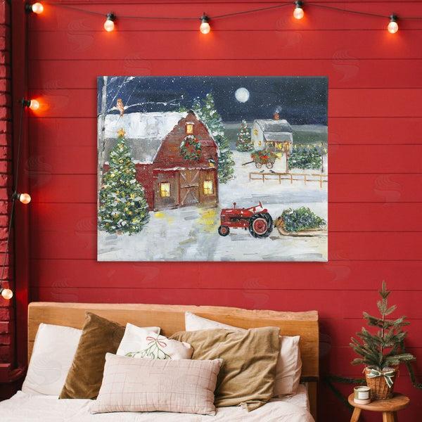 Stupell Industries Sally Swatland | Snowy Farm & Tractor
