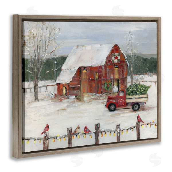 Stupell Industries Sally Swatland | Snowy Holiday Tree Farm Landscape Wall Art