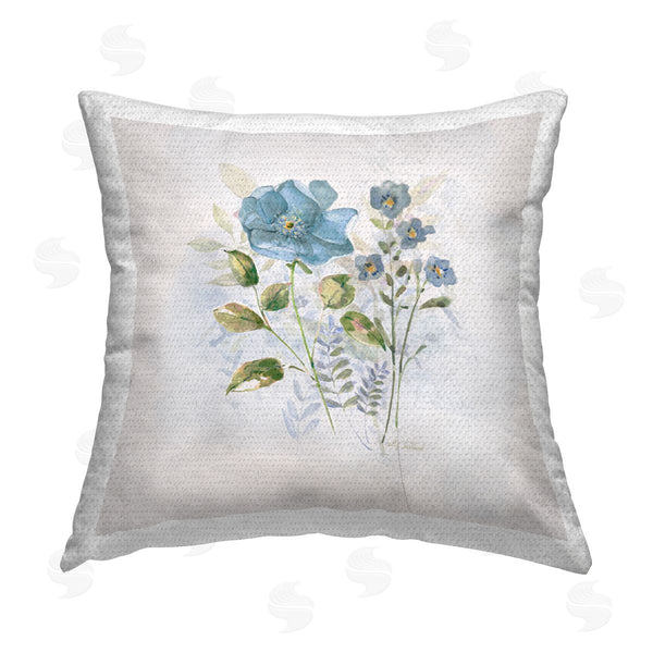 Stupell Industries Sally Swatland | Soft Cottage Botanicals Printed Throw Pillow