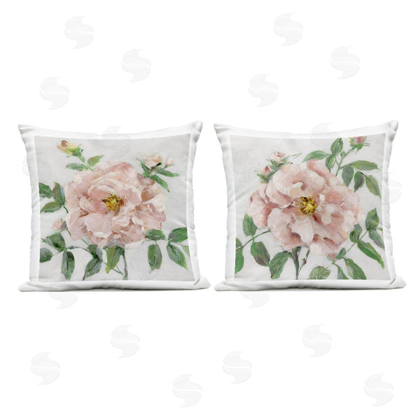 Stupell Industries Sally Swatland | Soft & Subtle Peonies Printed Throw Pillow Set