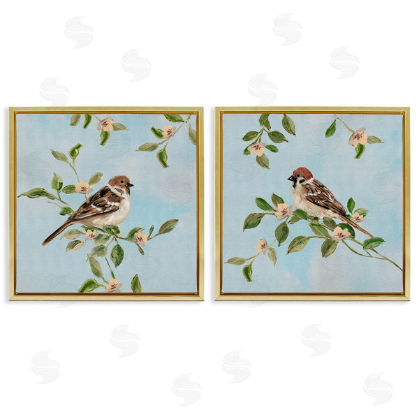 Stupell Industries Sally Swatland | Sparrow Upon Apple Blossoms