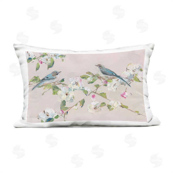 Stupell Industries Sally Swatland | Spring Apple Blossoms & Birds Printed Throw Pillow