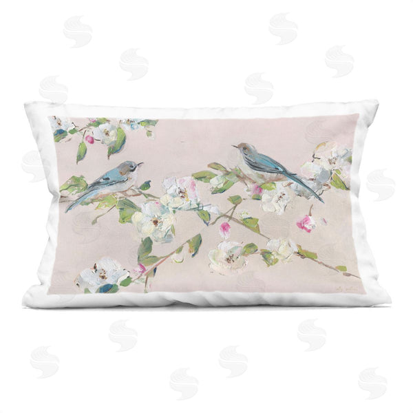 stupell industries Sally Swatland | Spring Apple Blossoms & Birds Printed Throw Pillow