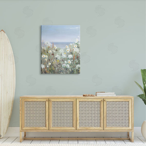 Stupell Industries Sally Swatland | Spring Daisy Flower Blooms Beachside Ocean View Wall Art