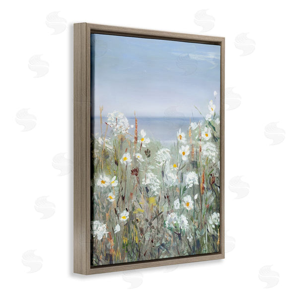 Stupell Industries Sally Swatland | Spring Daisy Flower Blooms Beachside Ocean View Wall Art
