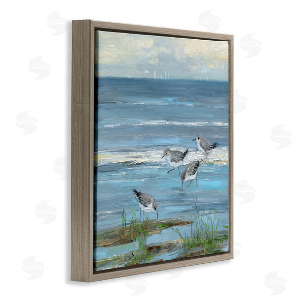 Stupell Industries Sally Swatland | Stepping Sandpipers Grazing