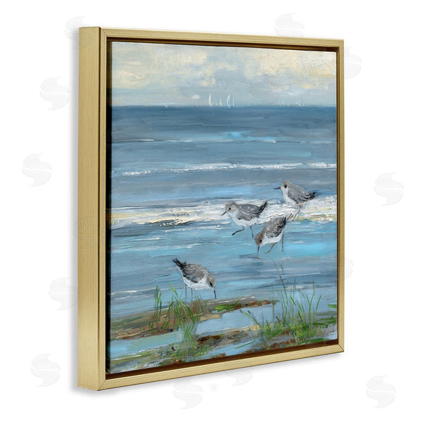 Stupell Industries Sally Swatland | Stepping Sandpipers Grazing