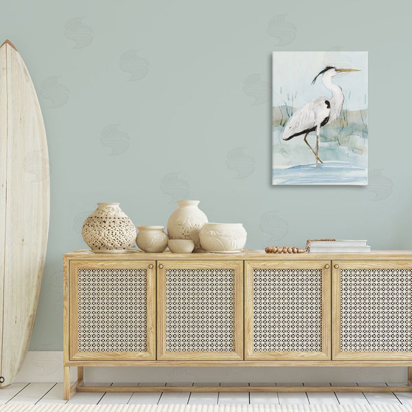 Stupell Industries Sally Swatland | Stepping White Egret Wall Art