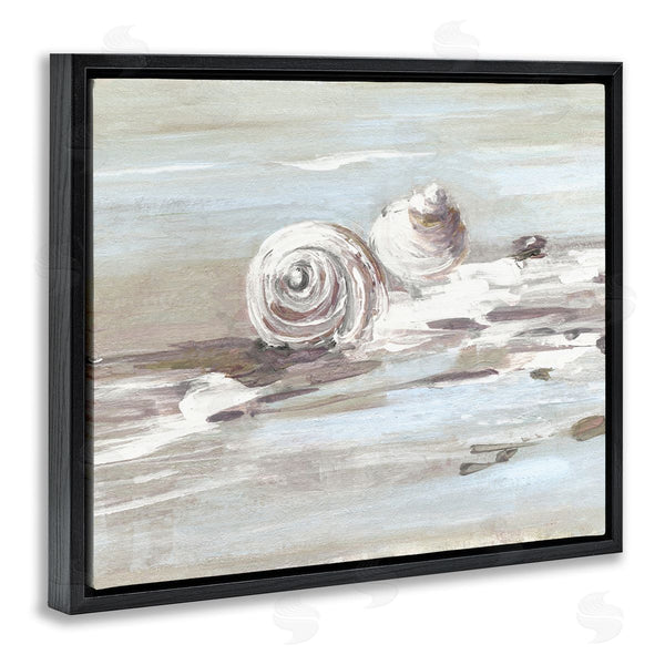 Stupell Industries Sally Swatland | Still Beach Seashells Brushed Bubbly Shallow Water Waves Wall Art