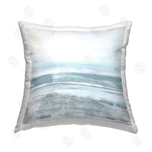 stupell industries Sally Swatland | Stormy Blue Grey Ocean Printed Throw Pillow