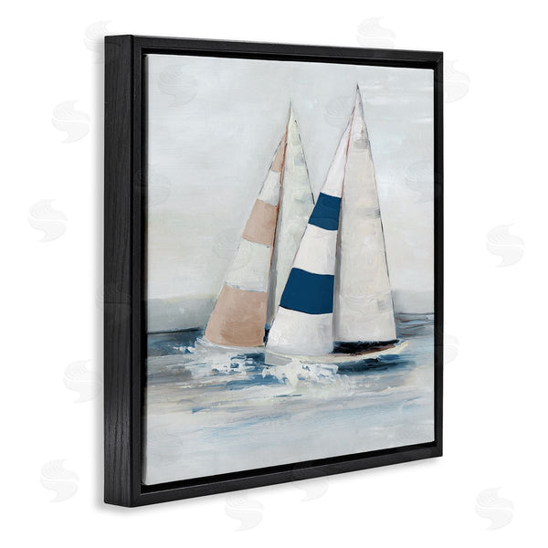 Stupell Industries Sally Swatland | Striped Sailboat Duo