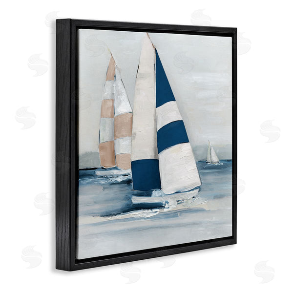 Stupell Industries Sally Swatland | Striped Sailboat Voyage
