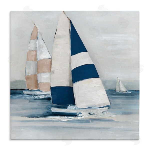 stupell industries Sally Swatland | Striped Sailboat Voyage