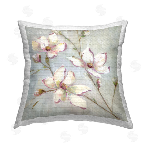 Stupell Industries Sally Swatland | Traditional Apple Blossoms Printed Throw Pillow
