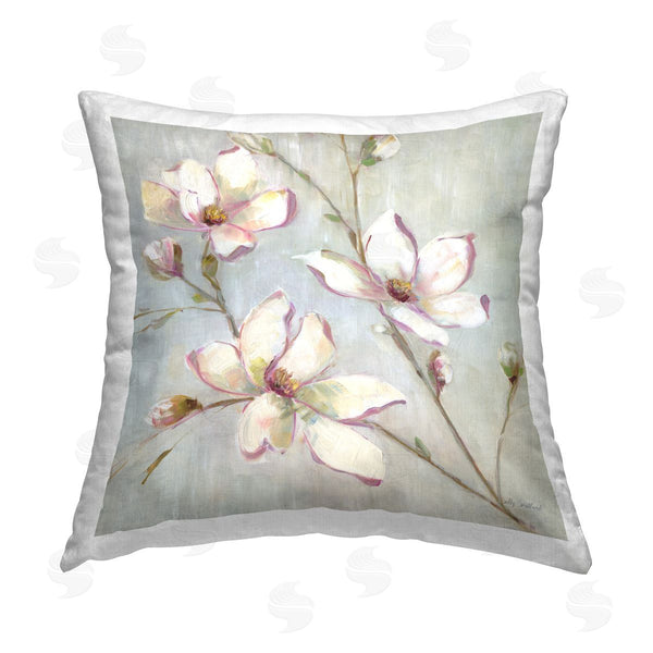 stupell industries Sally Swatland | Traditional Apple Blossoms Printed Throw Pillow