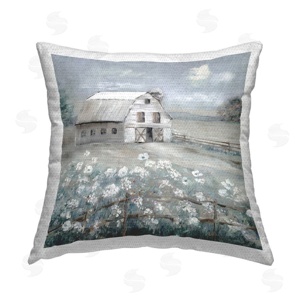 Stupell Industries Sally Swatland | Traditional Barn & Meadow Printed Throw Pillow