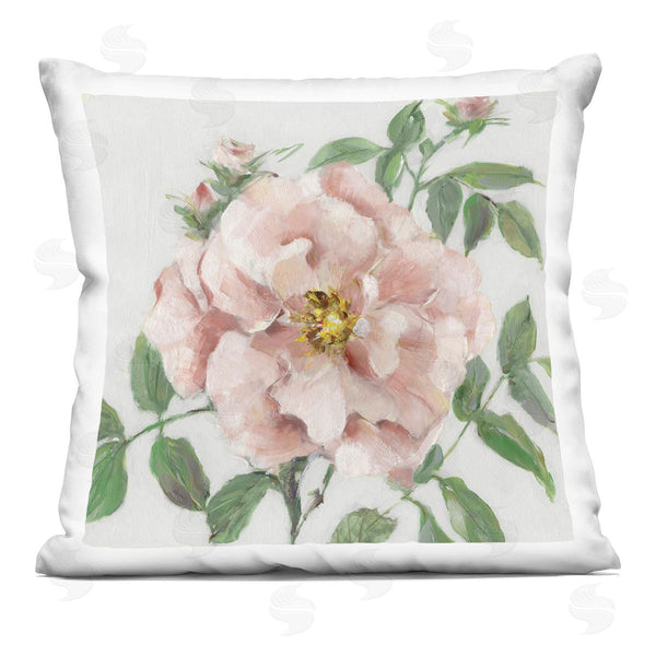 stupell industries Sally Swatland | Traditional Single Pink Blossom Printed Throw Pillow