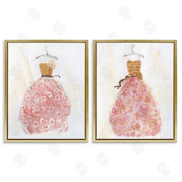 Stupell Industries Sally Swatland | Trendy Gowns With Flower Details