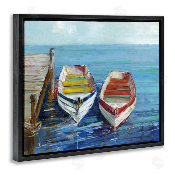 Stupell Industries Sally Swatland | Twin Boats By Dock Wall Art