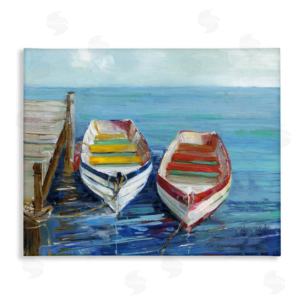 stupell industries Sally Swatland | Twin Boats by Dock Wall Art