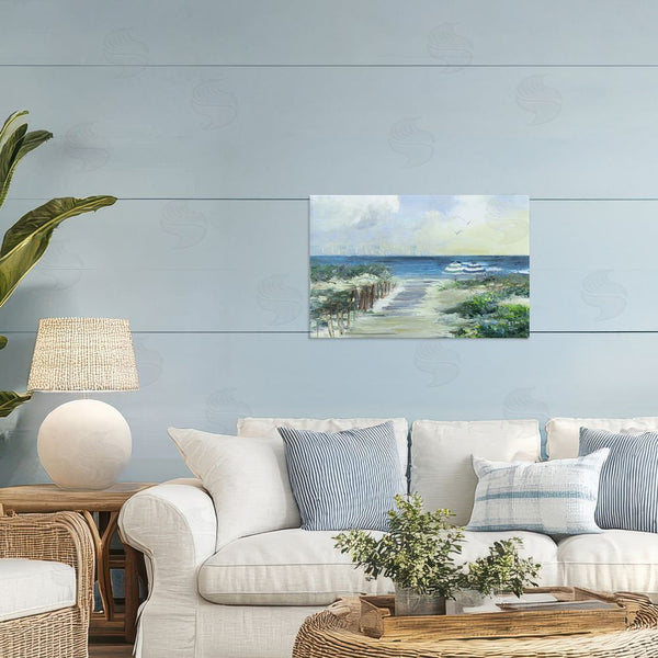 Stupell Industries Sally Swatland | Two Beach Umbrellas Coastline