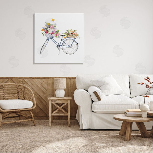Stupell Industries Sally Swatland | Vintage Bicycle Flower Bouquet Baskets Butterflies Wall Art