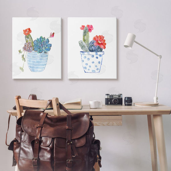 Stupell Industries Sally Swatland | Vivid Cactus Blossoms Potted Wall Art