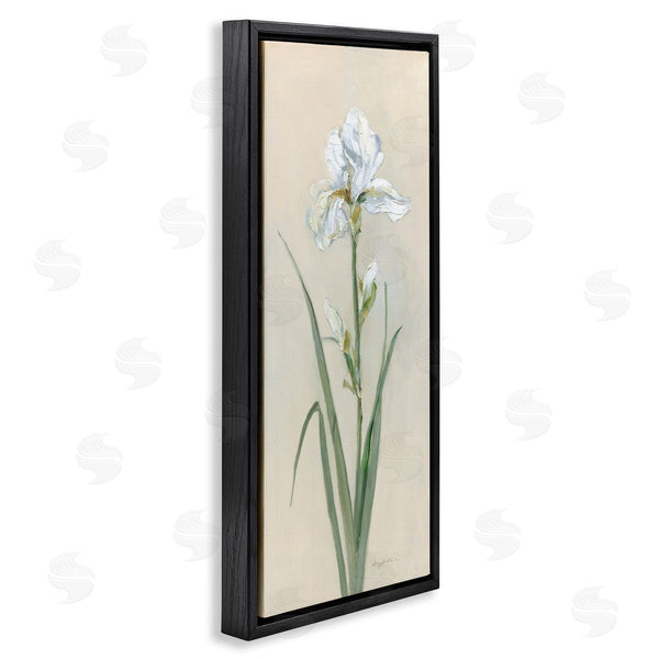 Stupell Industries Sally Swatland | White Iris On Beige Wall Art