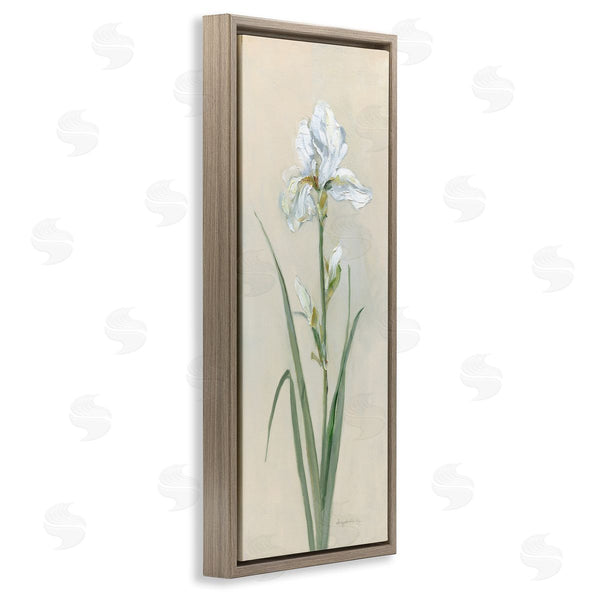 Stupell Industries Sally Swatland | White Iris On Beige Wall Art