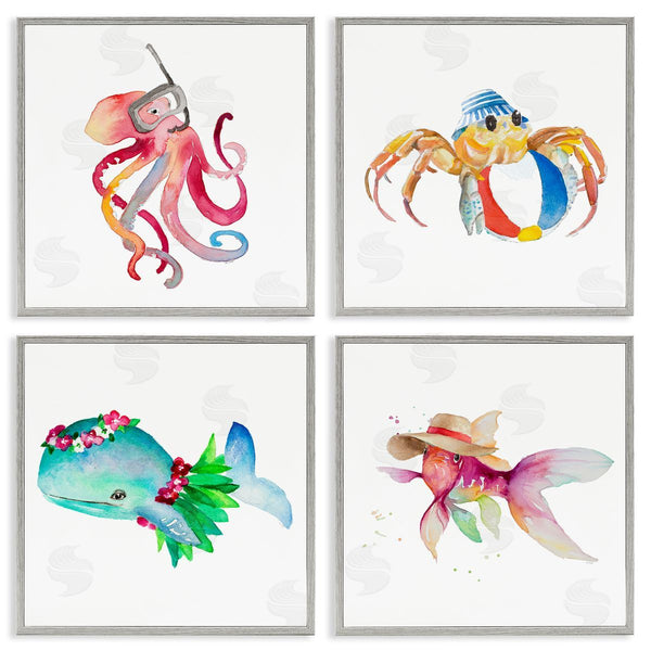Stupell Industries Samantha Carter | Sea Creatures At Beach Wall Art
