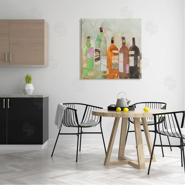 Stupell Industries Samuel Dixon | Collaged Wine Champagne Bottles Vintage Style Wall Art