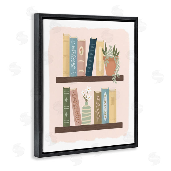 Stupell Industries Sandra Picco | Minimal Bookshelves With Plant