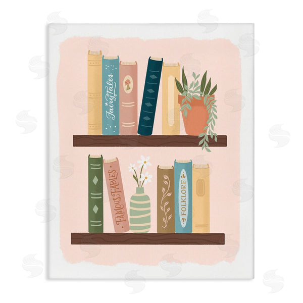 stupell industries Sandra Picco | Minimal Bookshelves with Plant