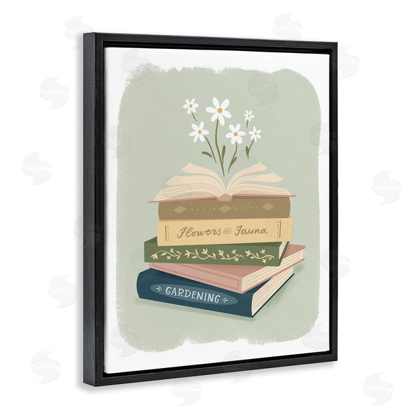 Stupell Industries Sandra Picco | Open Book Stack Gardening Theme