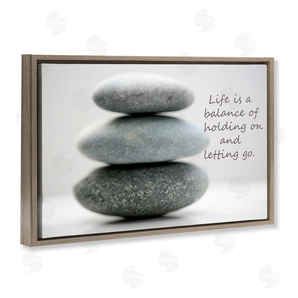 Stupell Industries Sandro De Carvalho | Life Is A Balance Stones