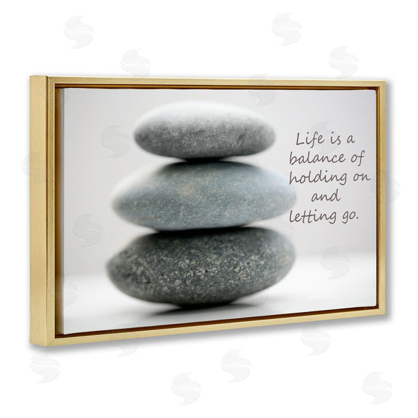 Stupell Industries Sandro De Carvalho | Life Is A Balance Stones
