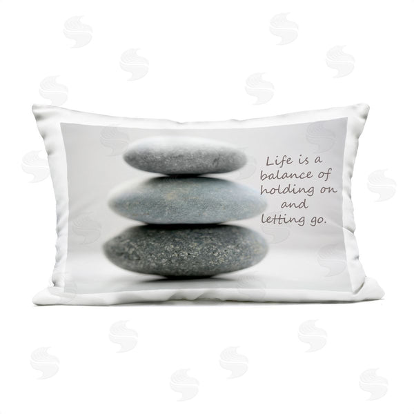 Stupell Industries Sandro De Carvalho | Life Is A Balance Stones Printed Throw Pillow