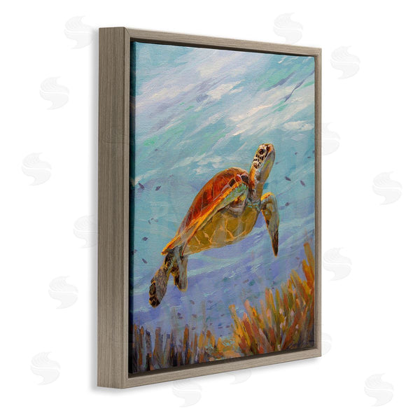 Stupell Industries Sandy Nelson | Turtle Among Coral Reef Wall Art
