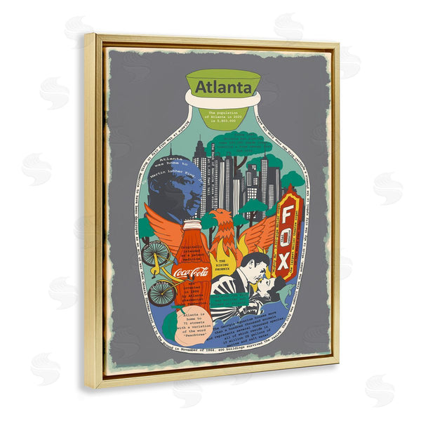 Stupell Industries Sangita Bachelet | Atlanta Georgia In Vintage Jar