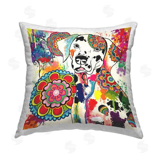 Stupell Industries Sangita Bachelet | Bold Mandala Dalmatian Dog Printed Throw Pillow