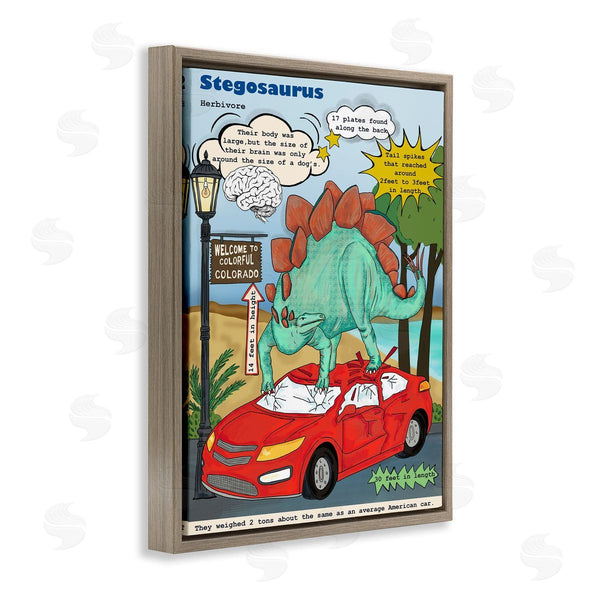 Stupell Industries Sangita Bachelet | Dinosaur Facts Stegosaurus Magazine