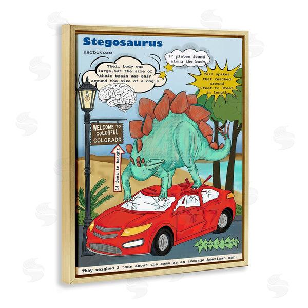 Stupell Industries Sangita Bachelet | Dinosaur Facts Stegosaurus Magazine