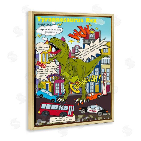 Stupell Industries Sangita Bachelet | Dinosaur Facts T-Rex Magazine